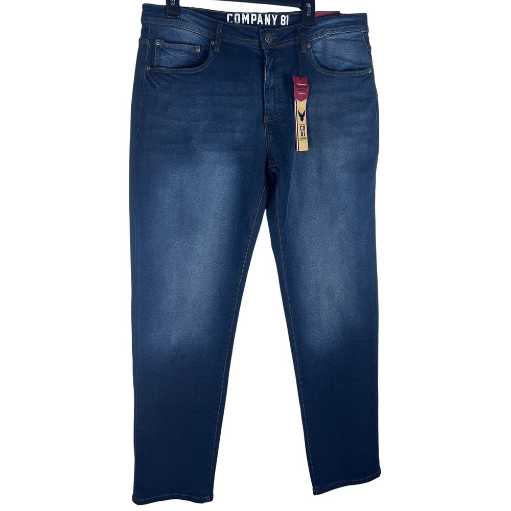 Company Eighty One Stratford Slim Fit Jeans Mens 36x32 Cobalt‎ Blue C66JN074 NWT